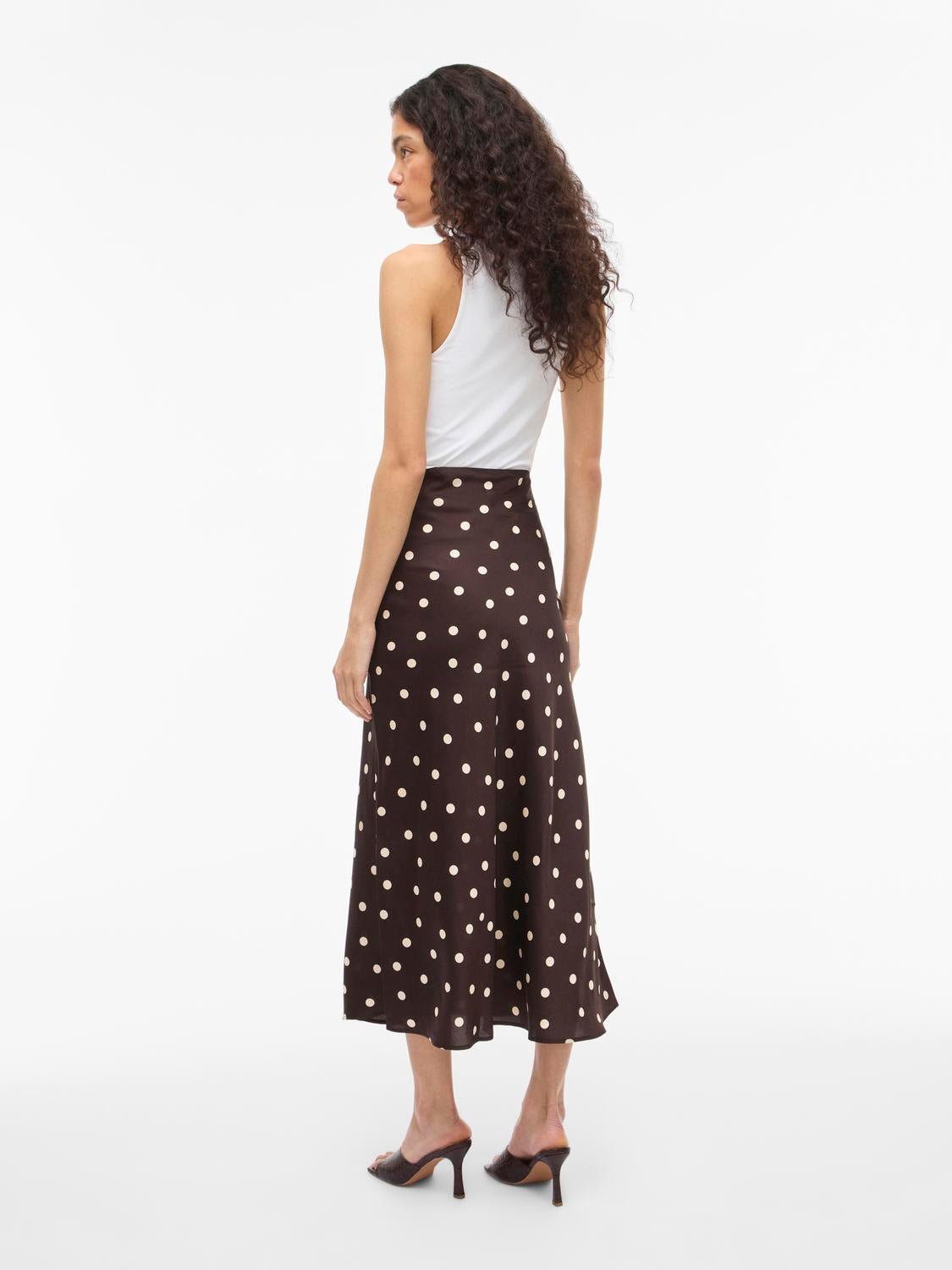 VIELLETTE Midi Skirt - Coffee Bean - VERO MODA & VILA Bergvik